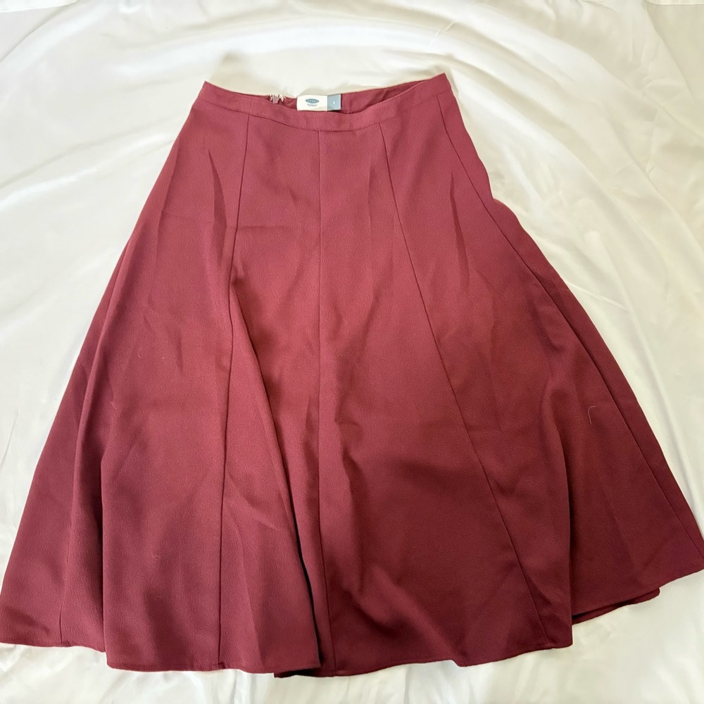 Old Navy Maroon A-Line Skirt